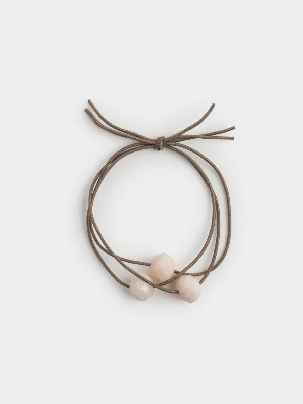 Hair tie, 5 cm, 3 pcs, polyester / plastic, colored, Crystals, Gracile, image-2