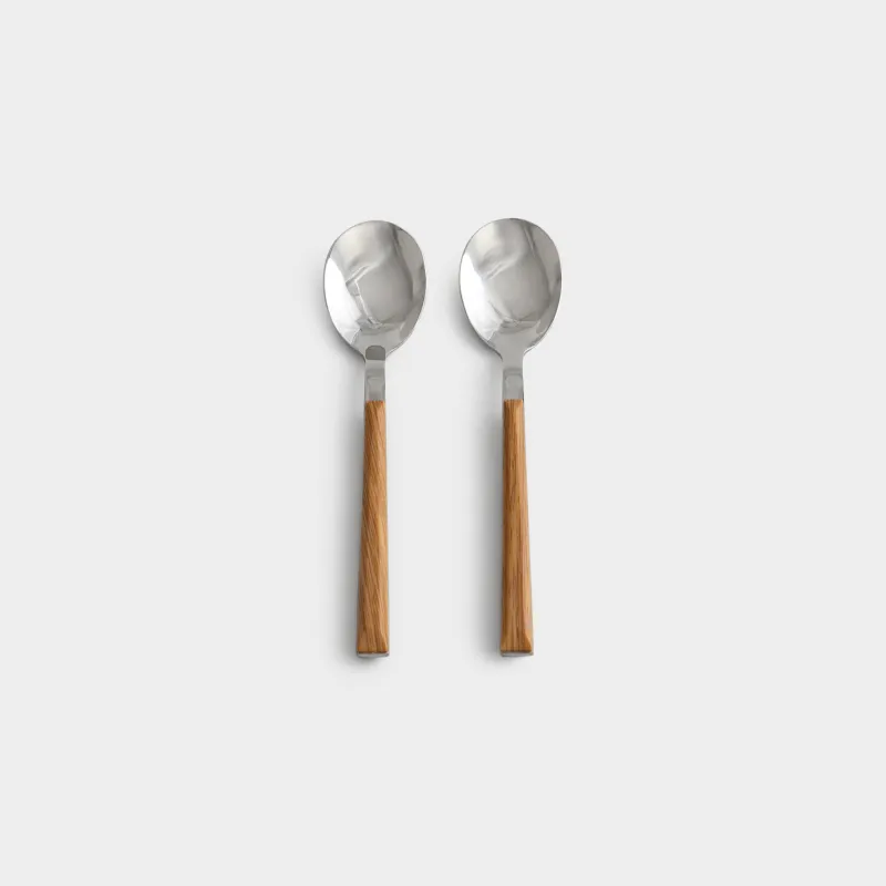 Tea spoon, 2 pcs, steel/plastic, brown, Prague