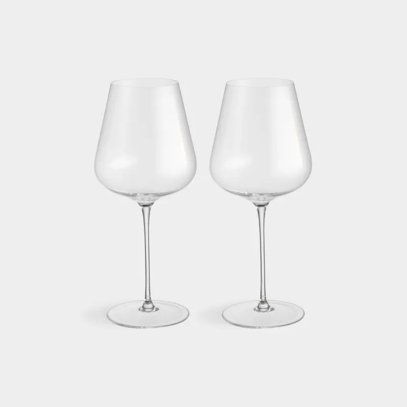 Red wine glass, 650 ml, 2 pcs, crystal glass, Ferentino