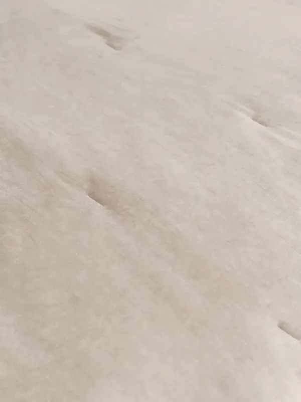 Bedspread, 240x260 cm, quilted, velvet/microfiber, beige, Frame, Stitch velvet, image-3