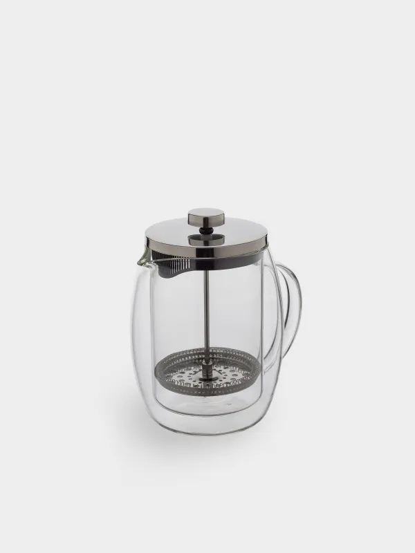 French press, 800 ml, glass B/ steel, round, Air, image-2