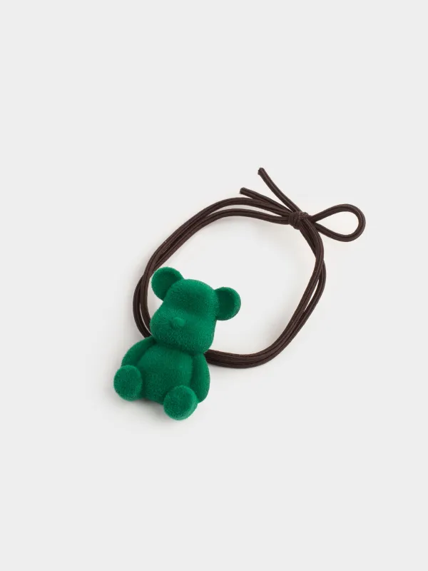 Hair bands, 3 cm, 8 pcs, polyester / plastic, colored, Bear / Bunny, Gracile, image-2