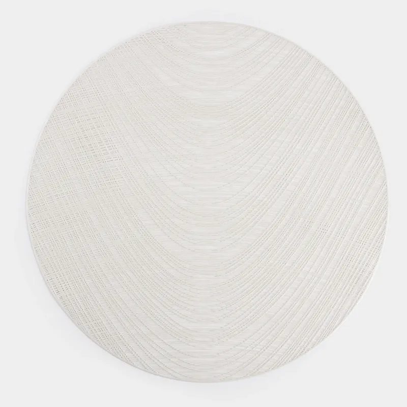 Napkin for appliances, 38 cm, PVC, round, white, Azhur Grid