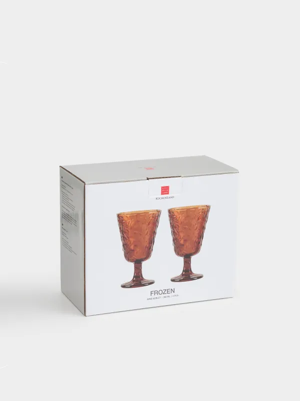 Drinking glass, 280 ml, 2 pcs, glass R, brown, Frozen, image-4