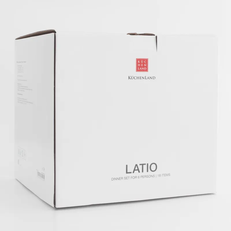 Dining set, 6 persons, 18 items, porcelain P, milky, speckled, Latio, image-6