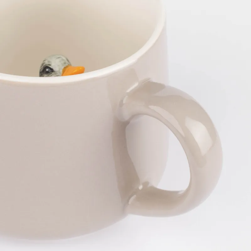 Mug, 350 ml, porcelain P, Duck inside, Duck, image-3