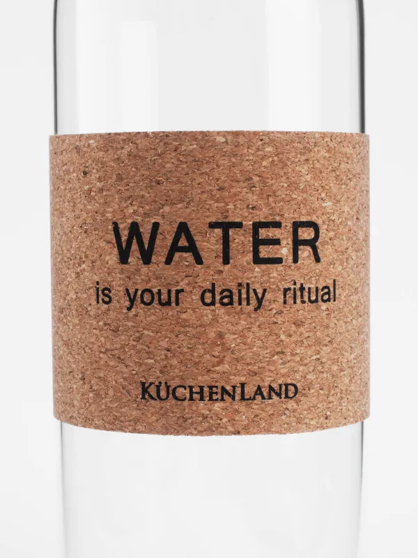 Beverage bottle, 1.25 l, with zarf, Used glass stopper, Clear font, image-4