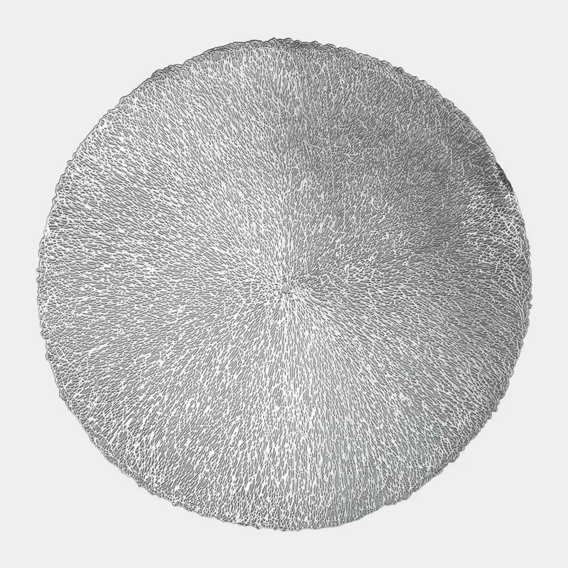 Napkin for appliances, 38 cm, PVC, round, silver, Azhur