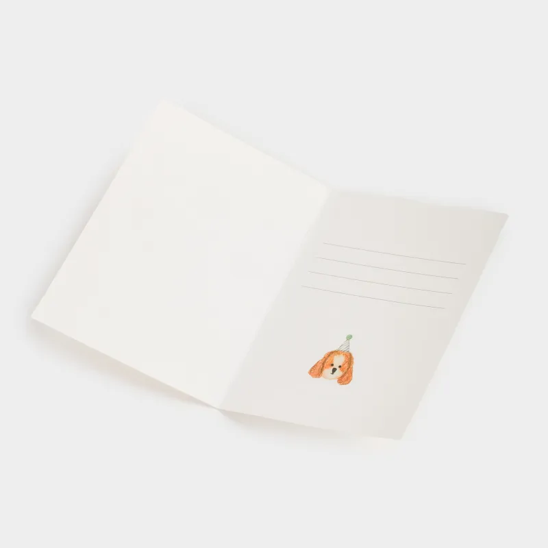 Gift envelope, 12x17 cm, paper, grey, Dogs, Birthday, image-3