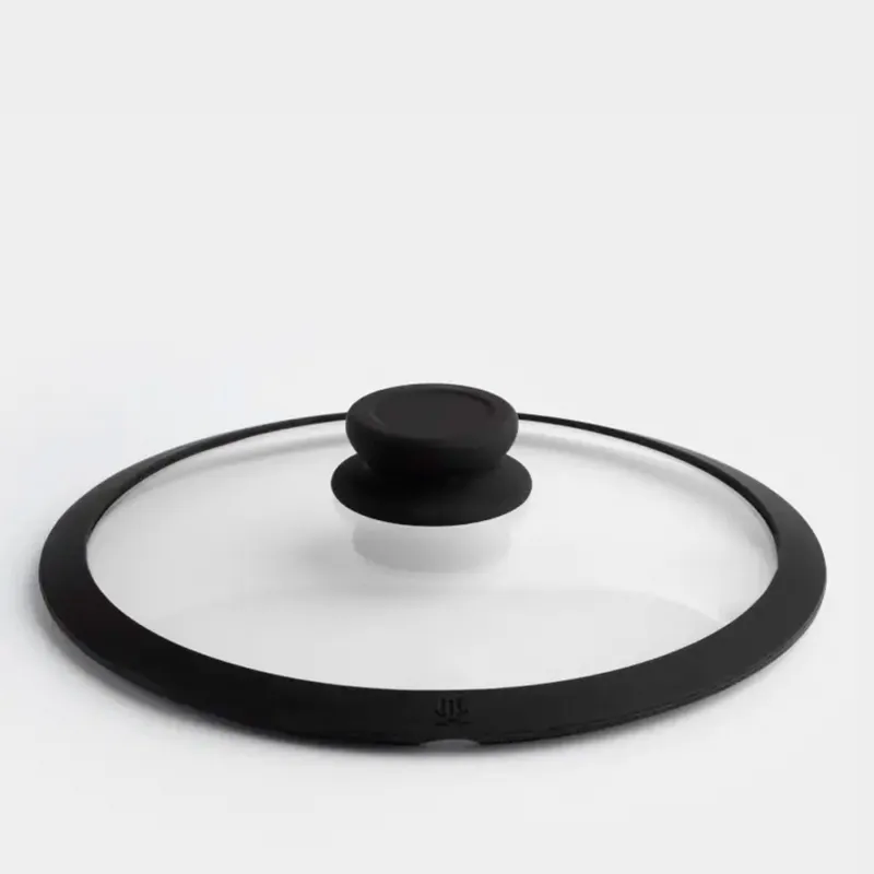 Lid, 24 cm, glass T / silicone, Solution accessory