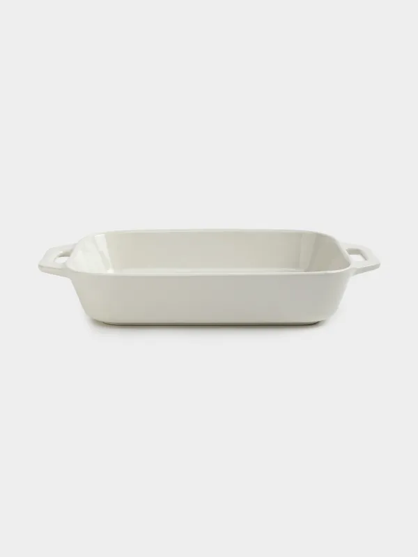 Baking dish, 27x20 cm, ceramic, rectangular, milk, Cakes ivory, image-0
