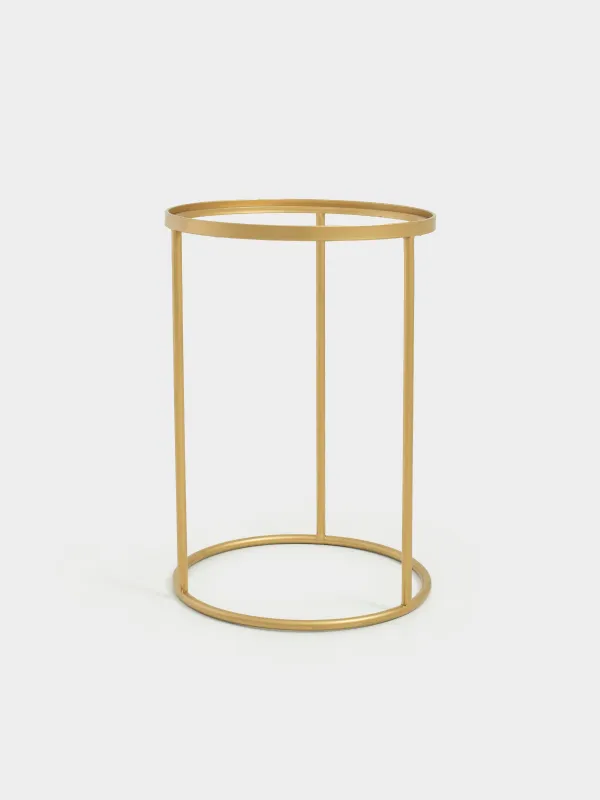 Tray stand, 54 cm, metal, round, gold, Trend, image-1