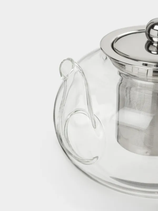 Teapot, 850 ml, B/steel glass, Classic, image-2