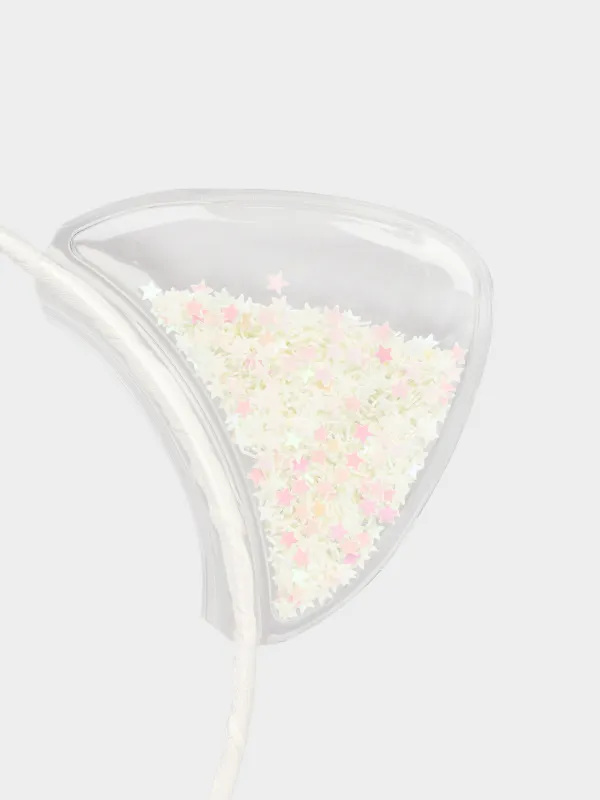 Carnival headband, 12x15 cm, for children, polyester / plastic, milky, Ears, Hairstyle, image-3