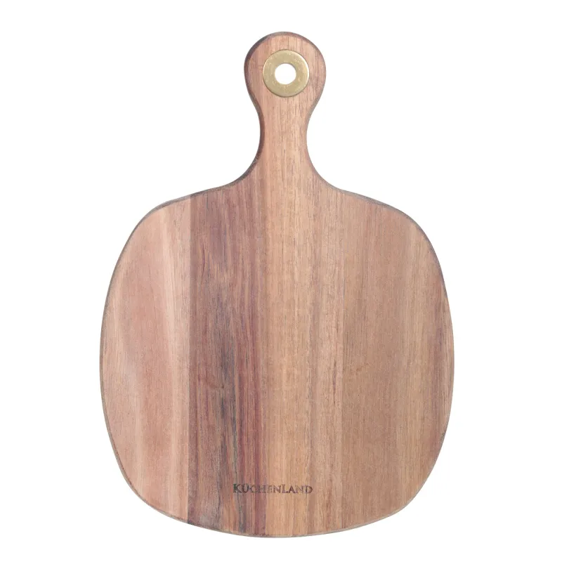 Cheese set, 4 pcs, dish board with handle, steel / wood, golden, Cheese gold, image-2