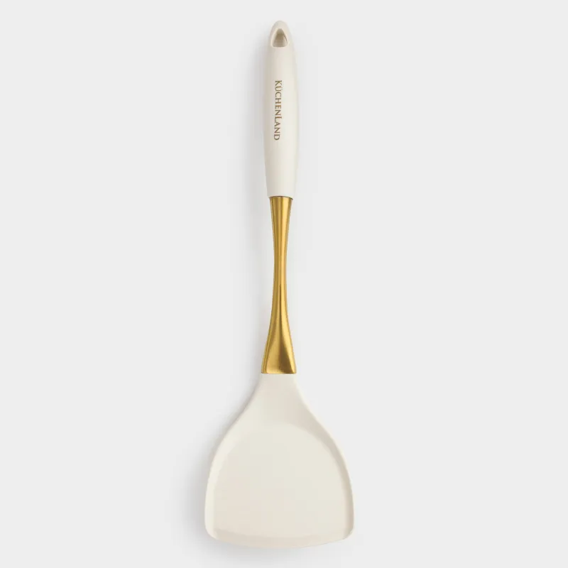 Spatula, 36 cm, silicone / steel, milky gold, Pintino