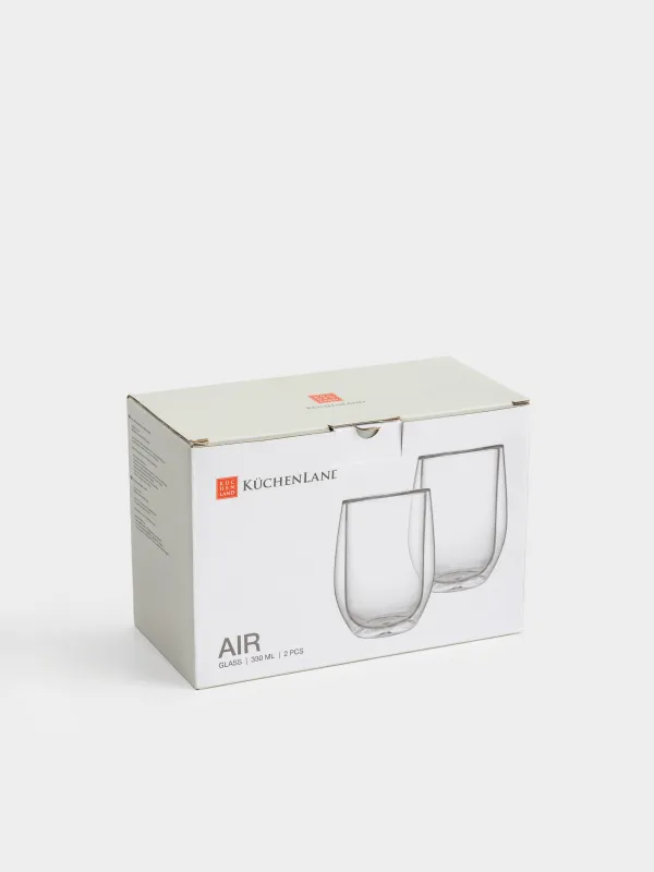 Glass, 12 cm, 330 ml, 2 pcs, glass B, Air, image-4