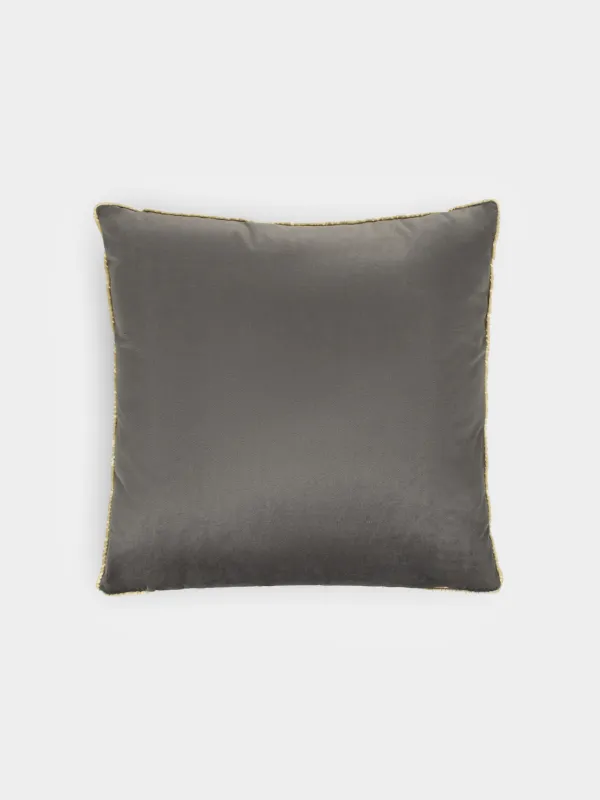 Decorative pillow, 45x45, corduroy, gray, Bees, Honey, image-1