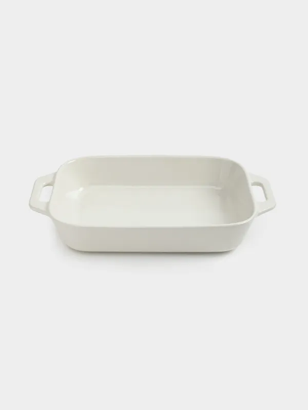 Baking dish, 27x20 cm, ceramic, rectangular, milk, Cakes ivory, image-5