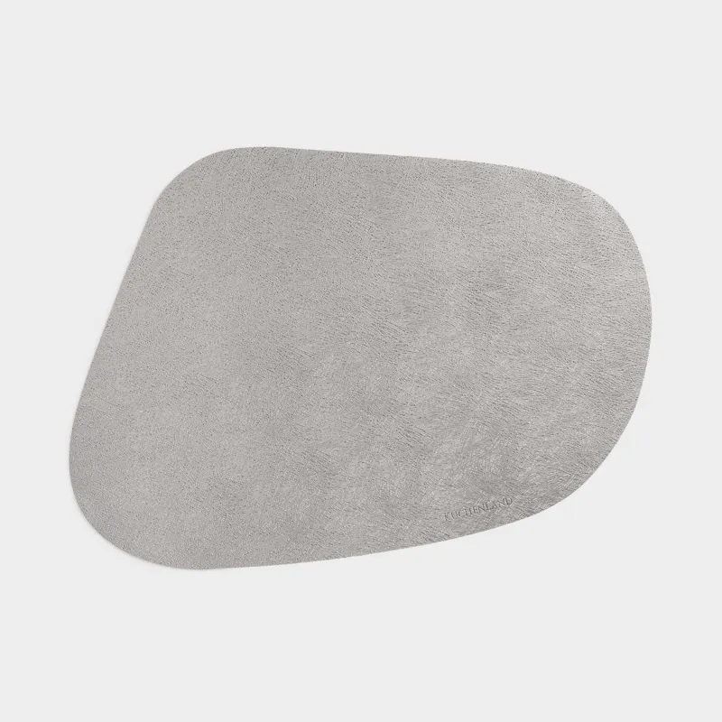 Placemat, 32x45 cm, PVC, curly, dark silver, Rock