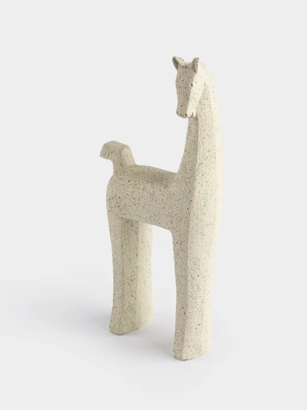 Statuette, 25 cm, polyresin, white, Horse, Horse white, image-4