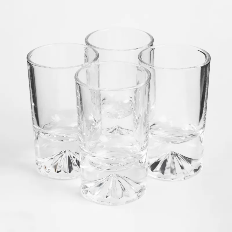 Drinking glass, 50 ml, 4 pcs, glass, Acme