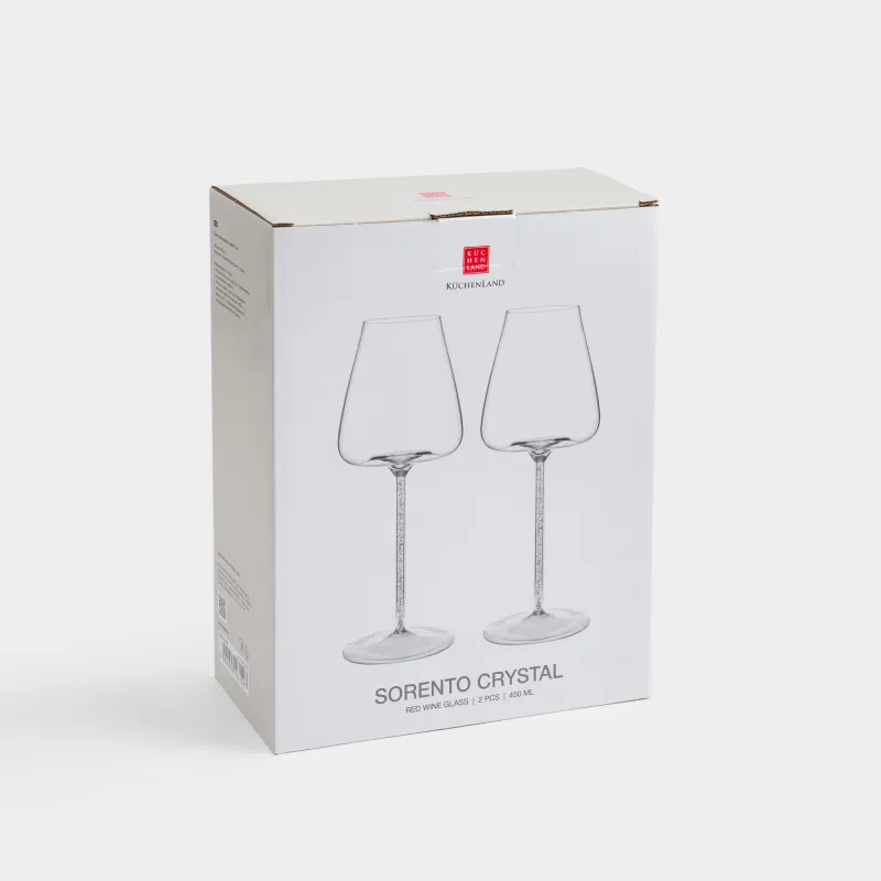 Drinking glass, 450 ml, 2 pcs, glass / rhinestones, Sorento crystal, image-4