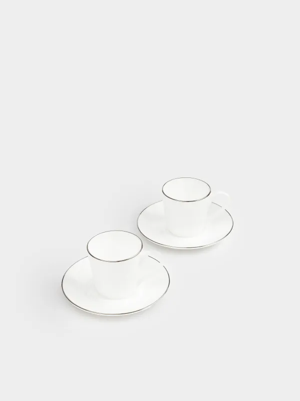 Coffee pair, 2 pers, 4 pr, 90 ml, porcelain F, Antarctica, image-1