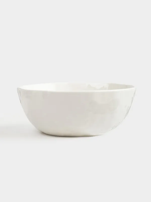 Dining set, 6 persons, 18 items, ceramic, white, Crumpled effect, Egaleo, image-5