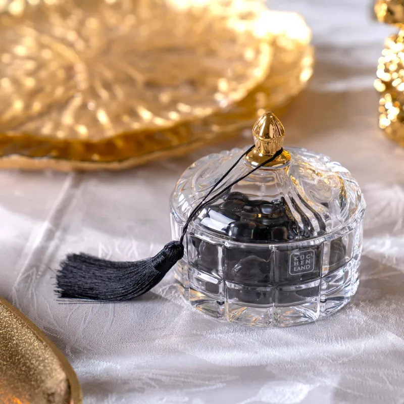 Storage container, 10x10 cm, 240 ml, with brush, glass R / viscose, Zero, image-6