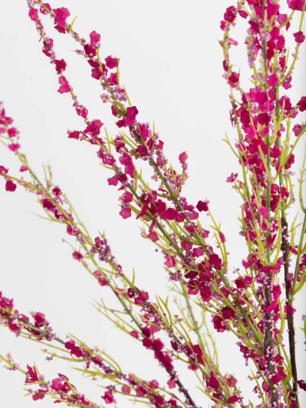 Decorative branch, 90 cm, polyester / metal, Pink genista, Flower garden, image-3