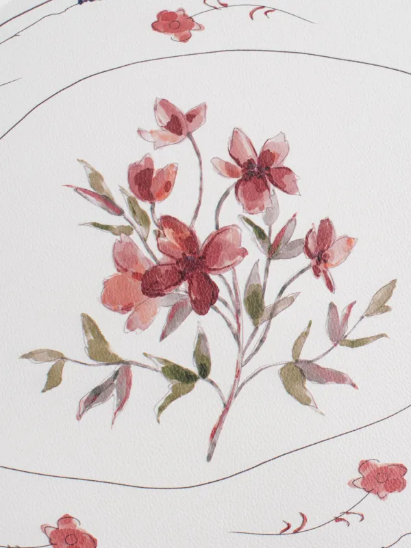 Placemat, 32x44 cm, PVC, shaped, white, Flowers, Rock print, image-3