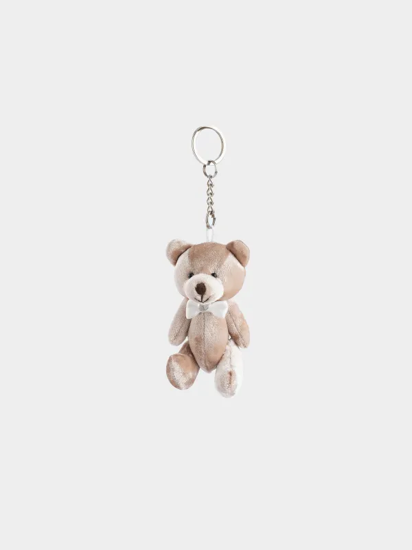 Keychain, 8 cm, soft, with moving paws, polyester / metal, golden, Bear, Bear, image-0