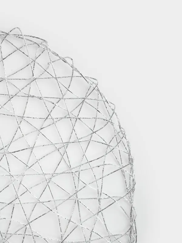Placemat, 38 cm, PET, round, silver, Cobweb, Azhur Grid, image-1