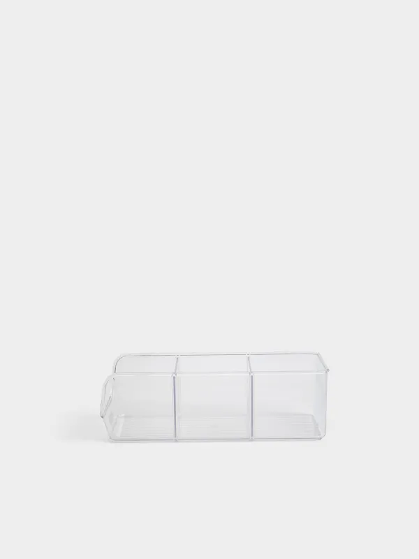Refrigerator organizer box, 27x14 cm, 3 units, plastic, Basic, image-2