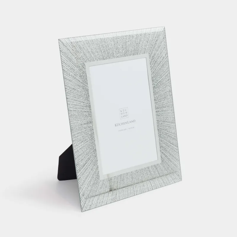 Photo frame, 17x22 cm, glass, Silver stripes, Actress, image-0
