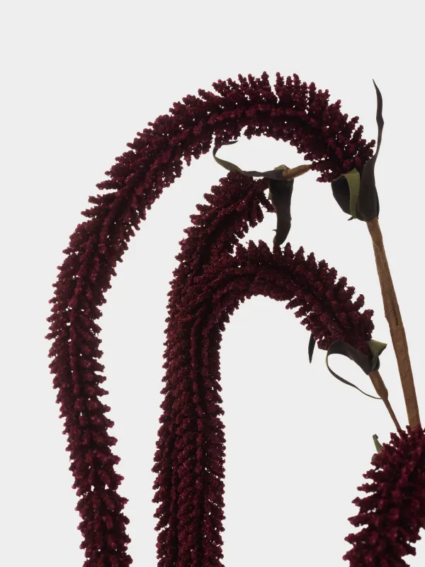 Decorative branch, 1,1 m, foam/plastic, Burgundy amaranth, Amarant decor, image-2