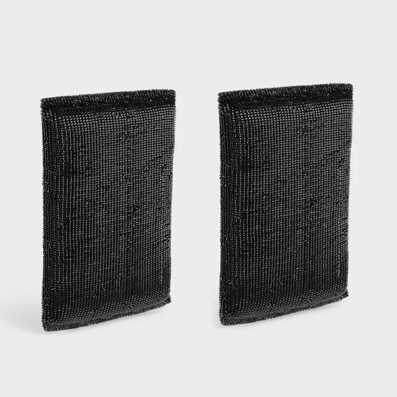 Dishwashing sponge, 13x9 cm, 2 pcs, polyester/steel/foam rubber, black, Black clean