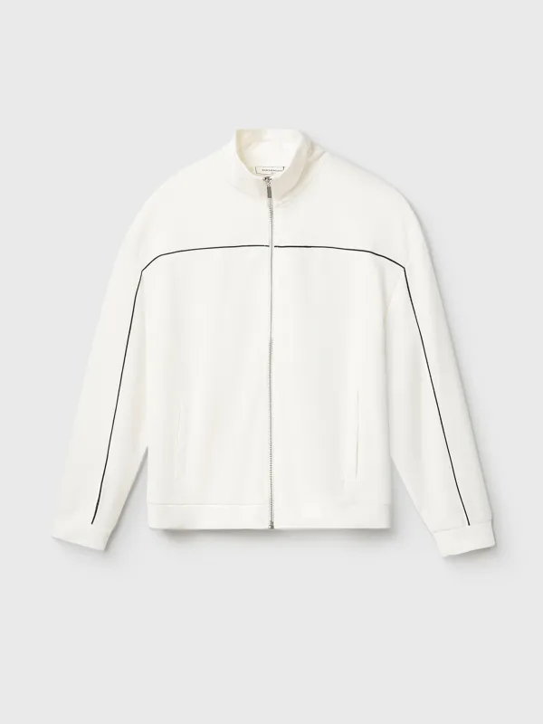 Women's sweatshirt, size S, zipper, cotton / viscose/spandex, milky, Alice, image-7