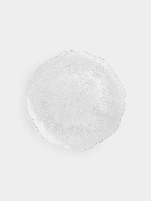 Dish, 33 cm, glass, with golden edging, Berg, image-0