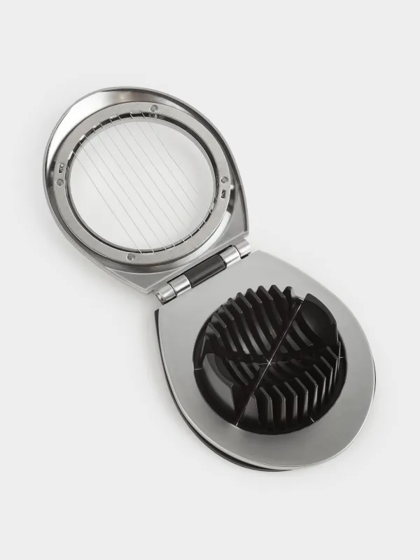 Egg slicer, 11 cm, 2 in 1, metal / plastic, silver-black, Start, image-6