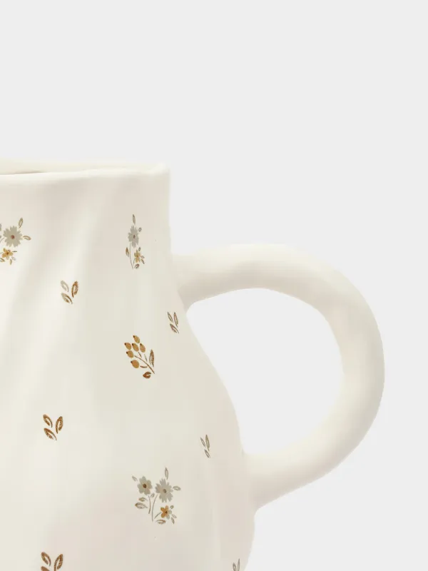 Jug, 1,6 l, ceramic, milk, Vintage flowers, La flore, image-2