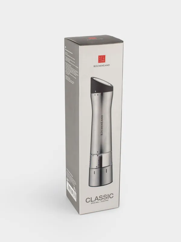 Spice mill, 24 cm, electric, steel / plastic, LED B, beveled, Classic, image-4