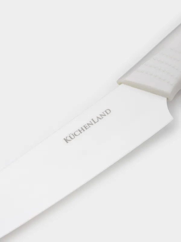 Slicing knife, 13 cm, with case, ceramic / plastic, milk, Regular, image-2