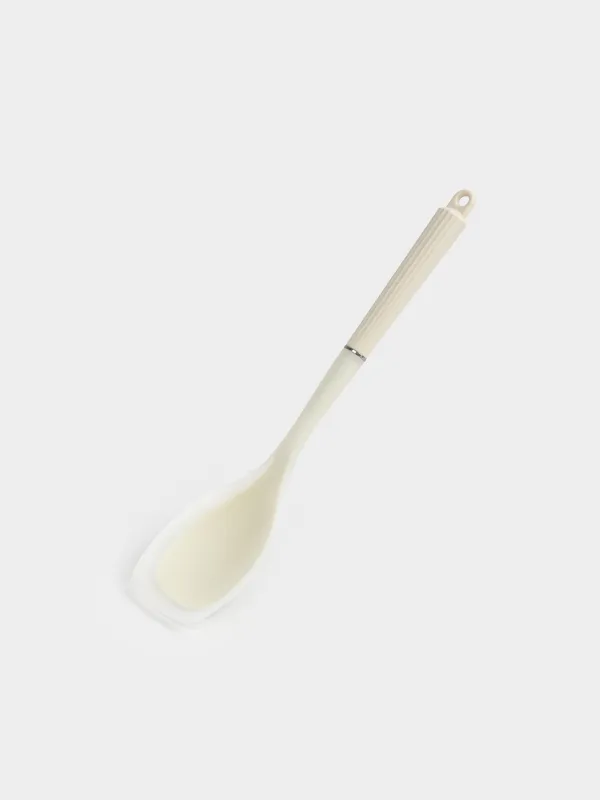 Serving spoon, 33 cm, silicone/nylon, milky, Milk kitchen, image-2