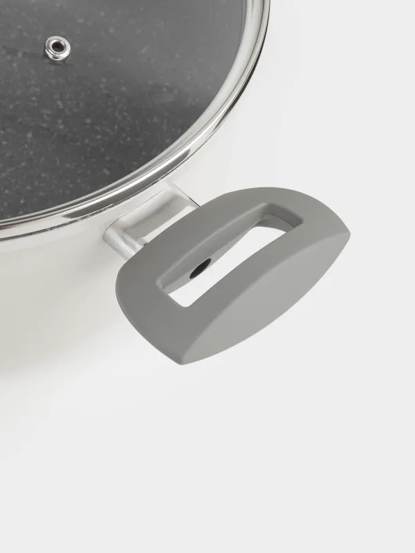 Tableware set, 4 items, coated, aluminum, beige, Tasty, image-1