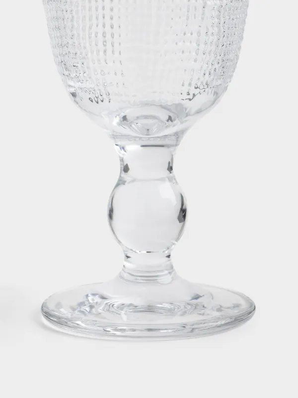 Drinking glass, 260 ml, glass, with silver edging, Grain silver, image-3