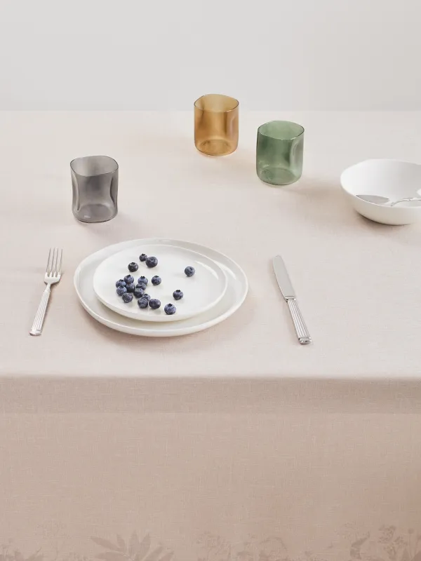 Tablecloth, 160x160 cm, polyester, beige, Flowers, Geous flowers, image-1