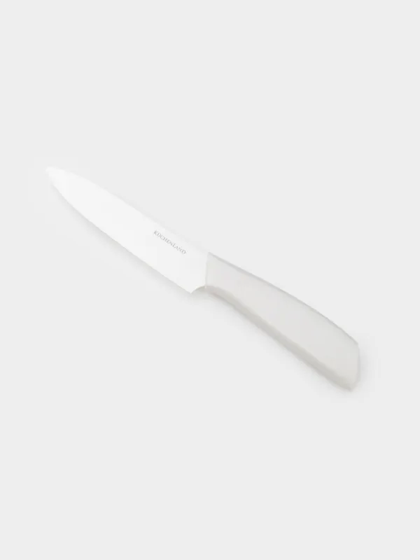 Slicing knife, 13 cm, with case, ceramic / plastic, milk, Regular, image-4