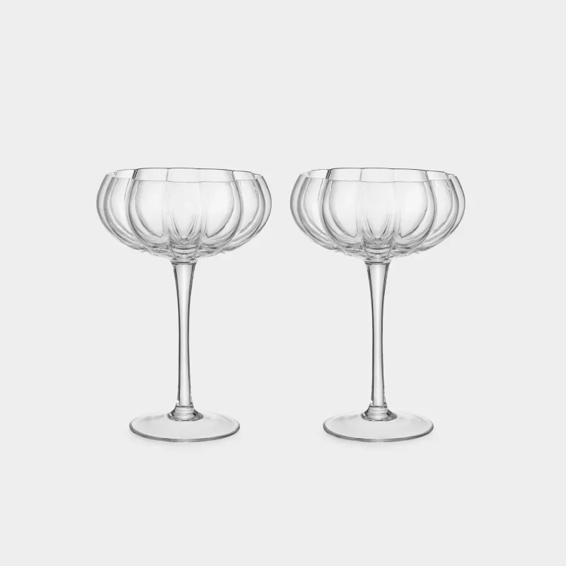 Drinking glass, 310 ml, 2 pcs, glass, Blossom